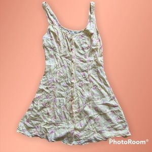 Button Up Yellow Flower Dress